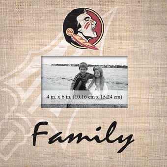 Florida State Seminoles 10'' x 10'' Burlap Pattern Frame