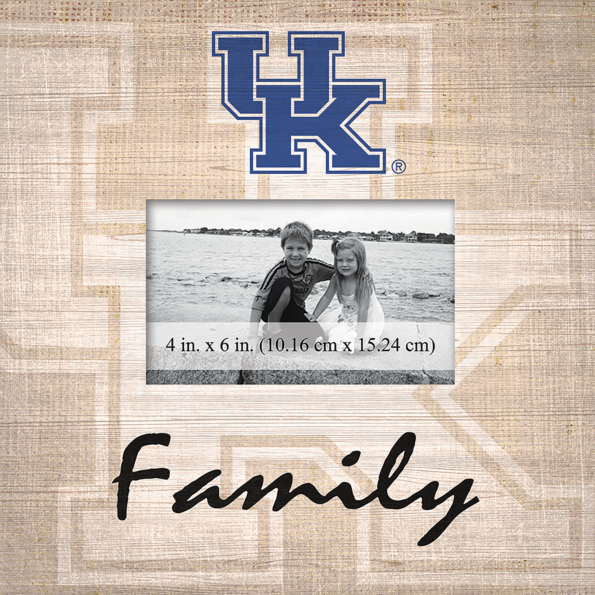 Kentucky Wildcats 10'' x 10'' Burlap Pattern Frame