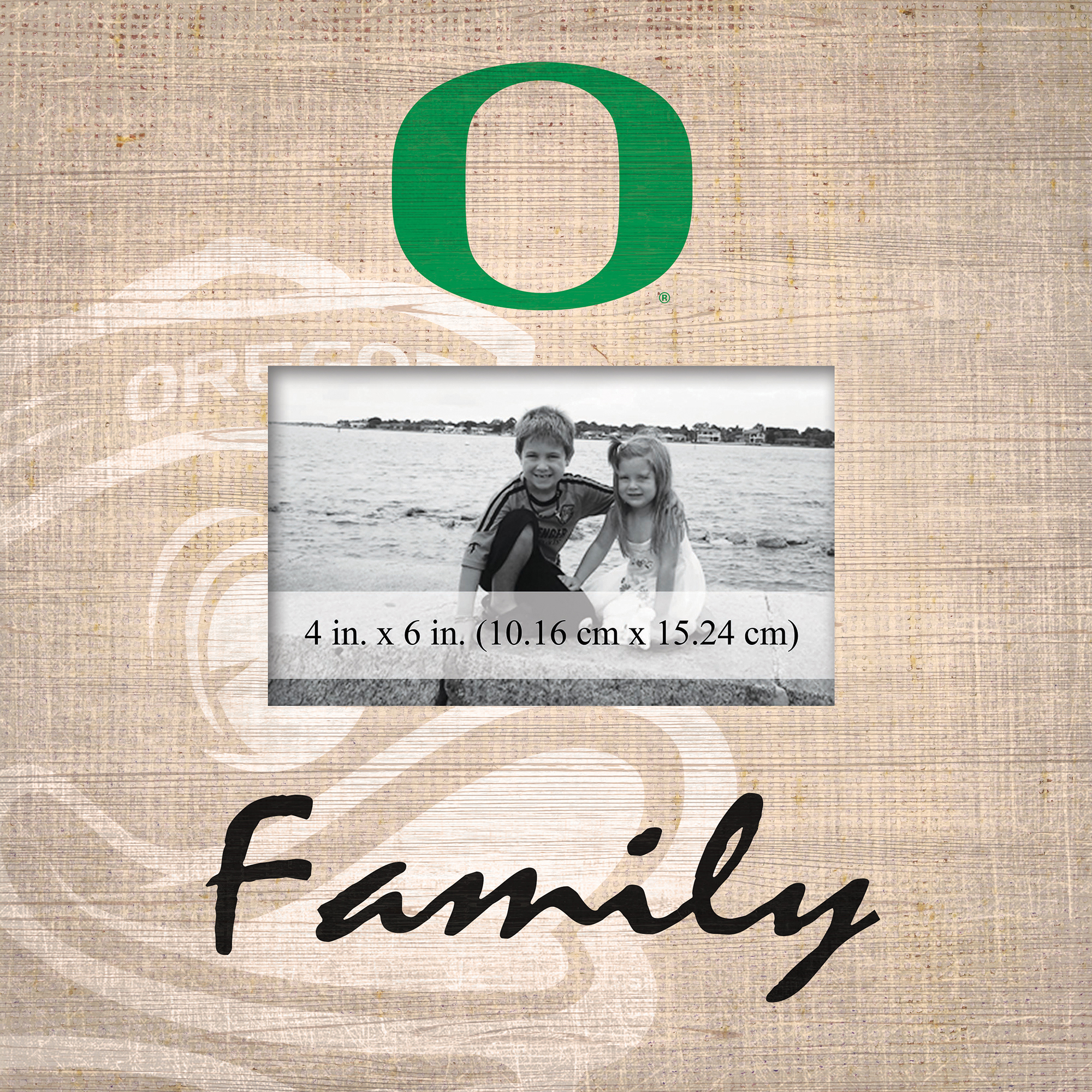 Oregon Ducks 10'' x 10'' Burlap Pattern Frame