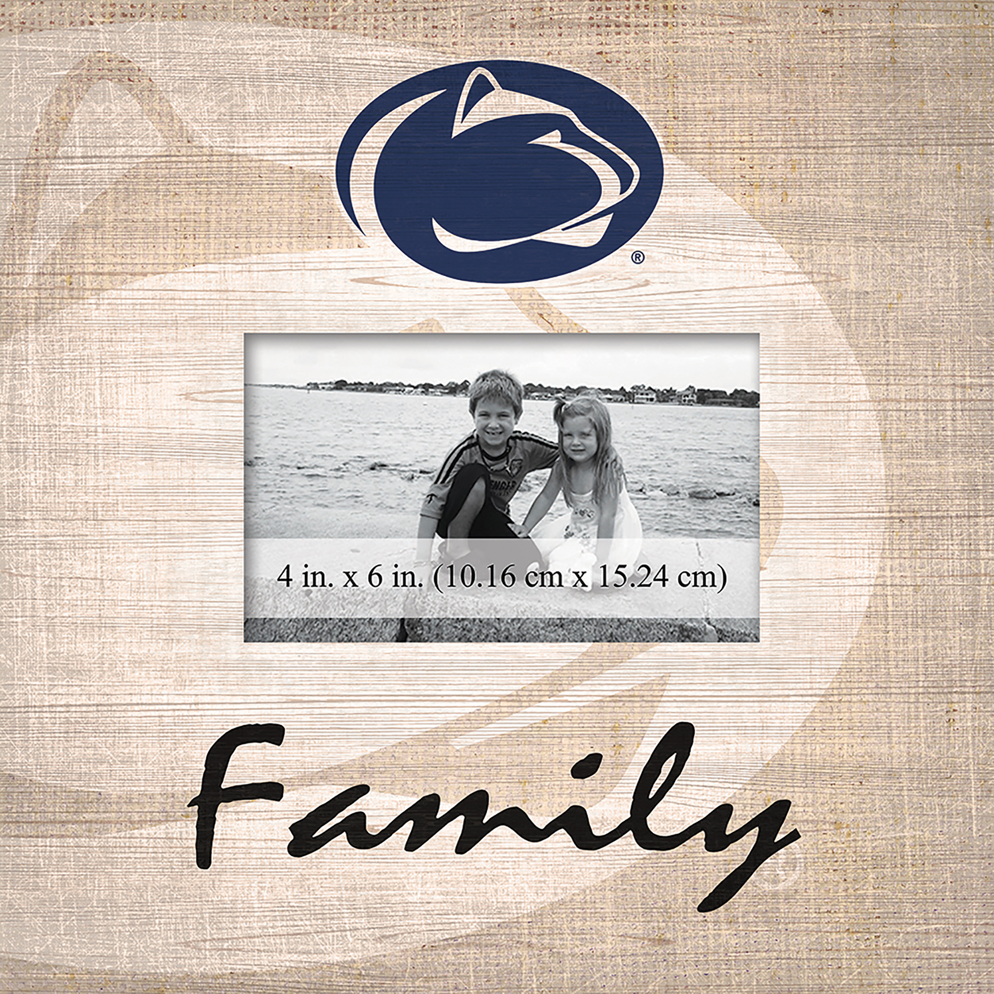 Penn State Nittany Lions 10'' x 10'' Burlap Pattern Frame