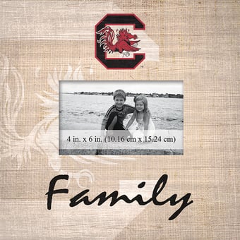 South Carolina Gamecocks 10'' x 10'' Burlap Pattern Frame