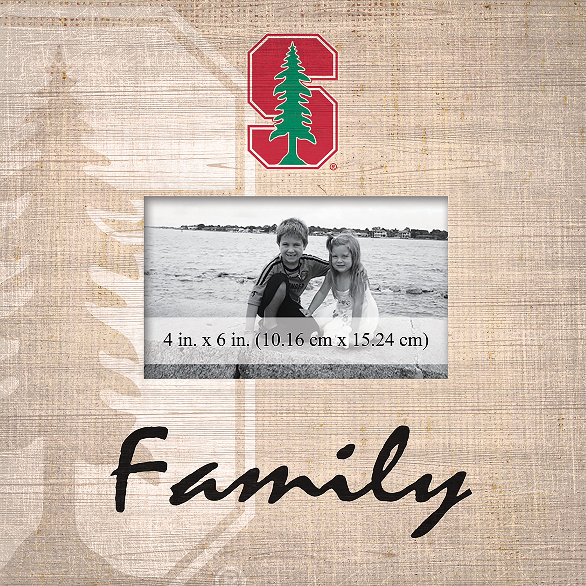 Stanford Cardinal 10'' x 10'' Burlap Pattern Frame