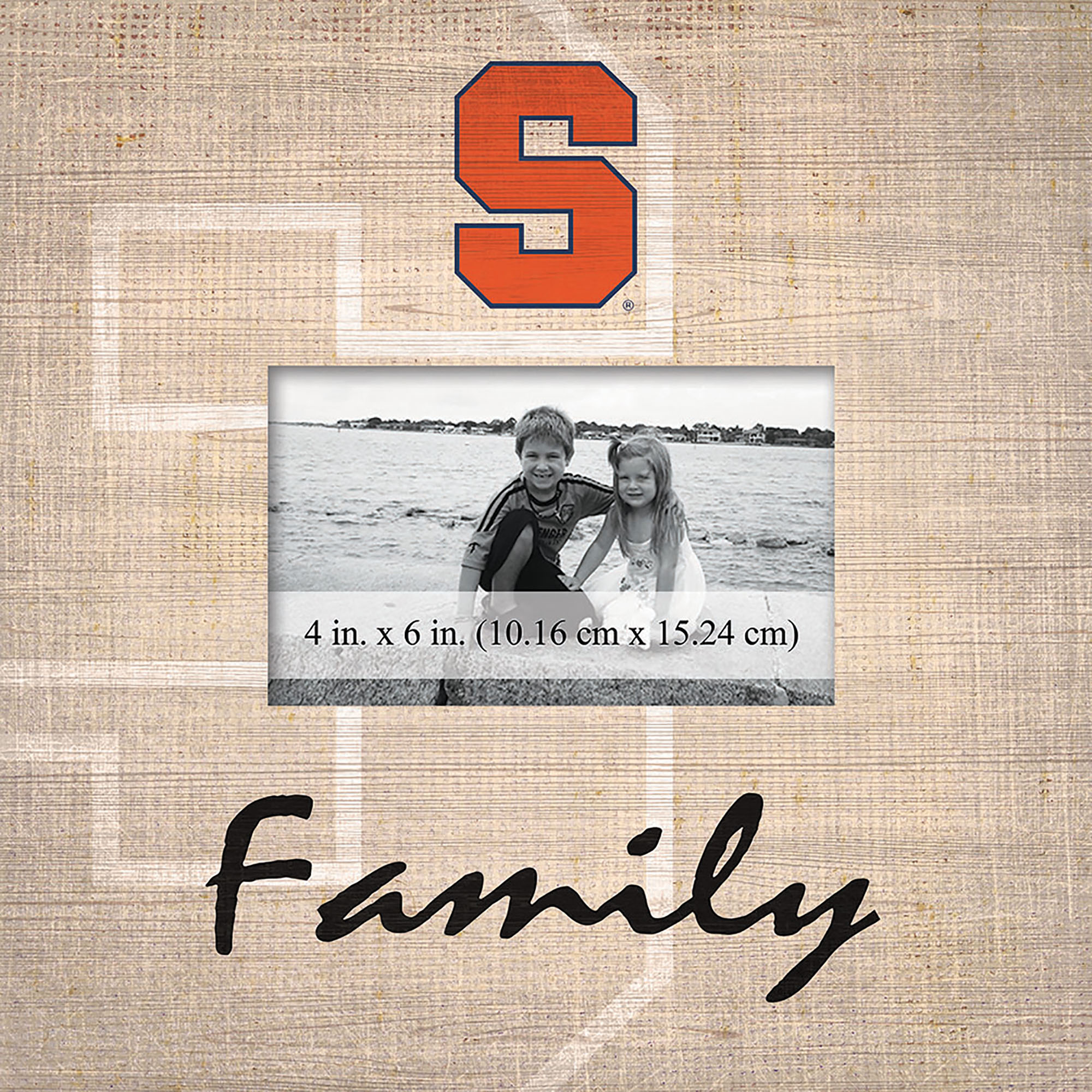 Syracuse Orange 10'' x 10'' Burlap Pattern Frame