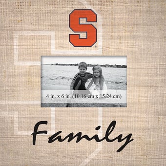 Syracuse Orange 10'' x 10'' Burlap Pattern Frame