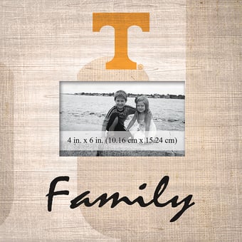 Tennessee Volunteers 10'' x 10'' Burlap Pattern Frame