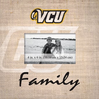 VCU Rams 10'' x 10'' Burlap Pattern Frame