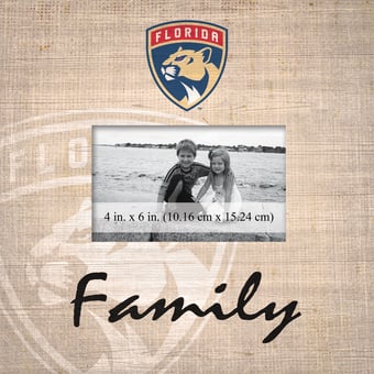 Florida Panthers 10'' x 10'' Burlap Pattern Frame