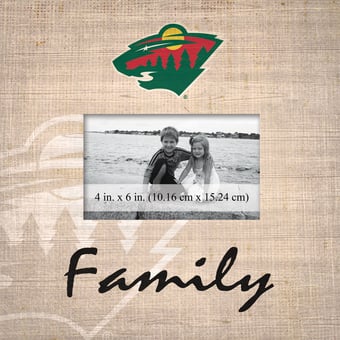 Minnesota Wild 10'' x 10'' Burlap Pattern Frame