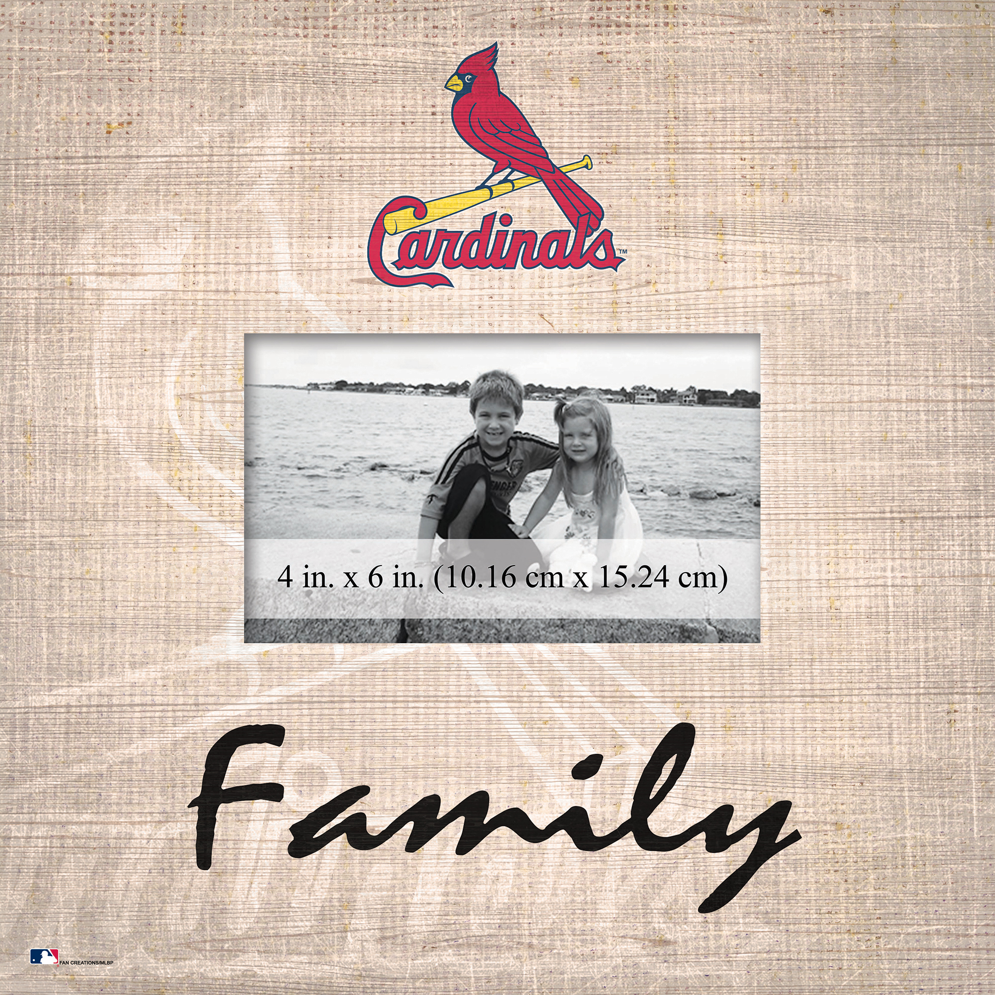 St. Louis Cardinals 10'' x 10'' Burlap Pattern Frame