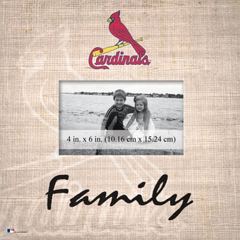 St. Louis Cardinals 10'' x 10'' Burlap Pattern Frame