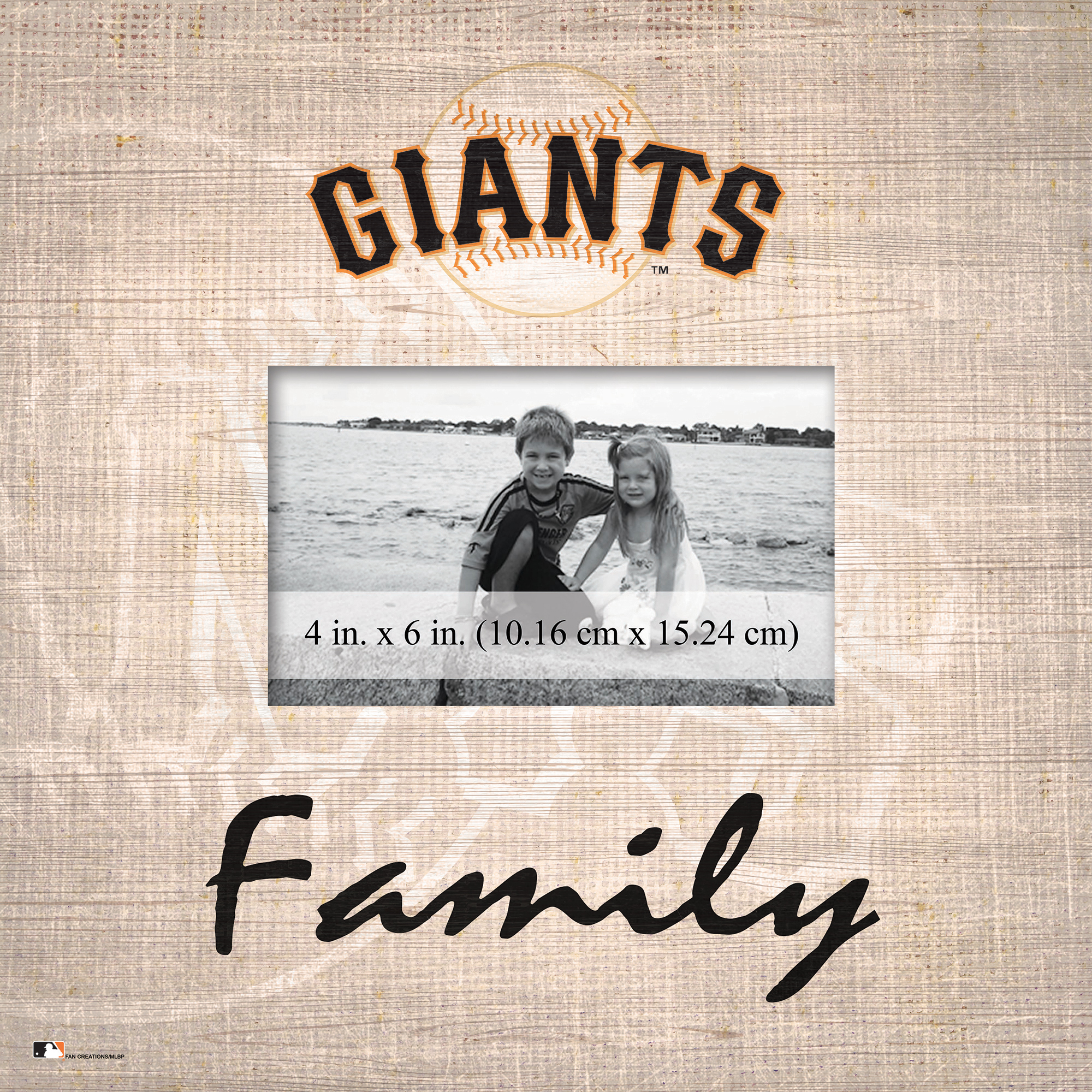 San Francisco Giants 10'' x 10'' Burlap Pattern Frame