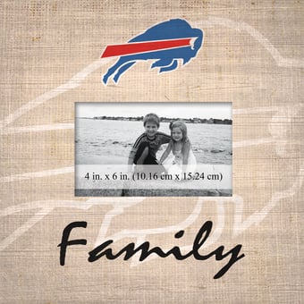 Buffalo Bills 10'' x 10'' Burlap Pattern Frame