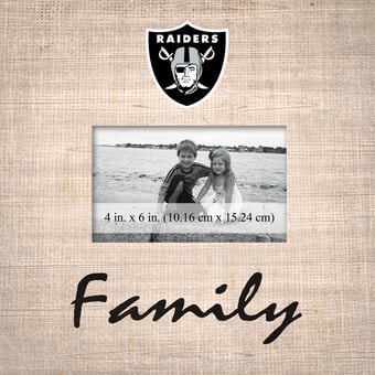 Las Vegas Raiders 10'' x 10'' Burlap Pattern Frame