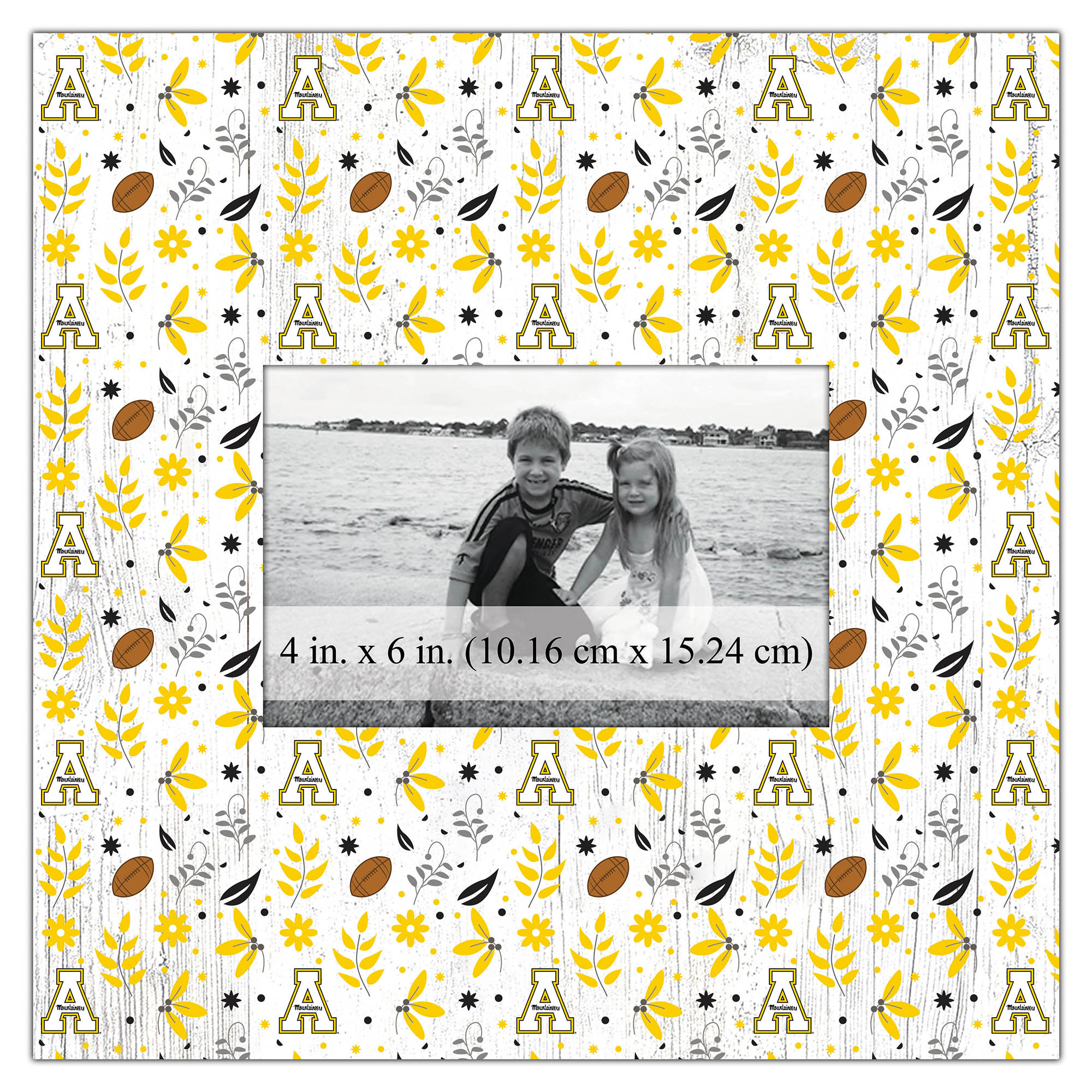 Appalachian State Mountaineers 10'' x 10'' Floral Pattern Frame