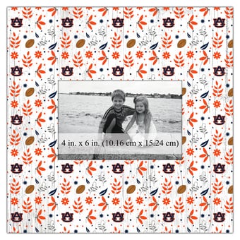 Auburn Tigers 10'' x 10'' Floral Pattern Frame