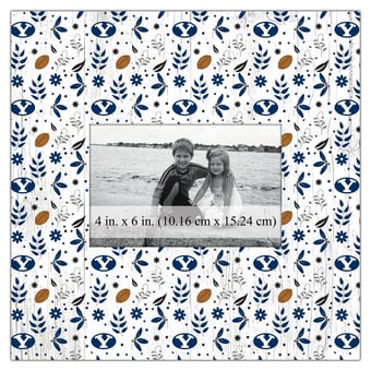 BYU Cougars 10'' x 10'' Floral Pattern Frame