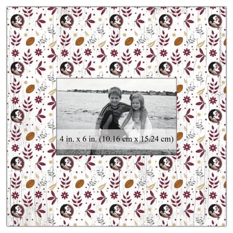 Florida State Seminoles 10'' x 10'' Floral Pattern Frame