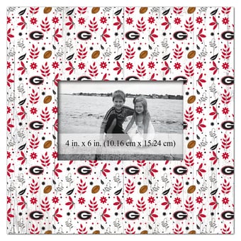 Georgia Bulldogs 10'' x 10'' Floral Pattern Frame