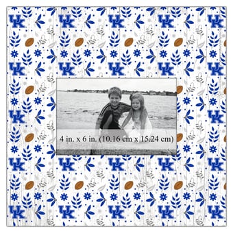 Kentucky Wildcats 10'' x 10'' Floral Pattern Frame