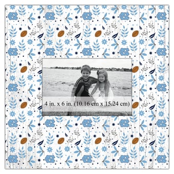 North Carolina Tar Heels 10'' x 10'' Floral Pattern Frame