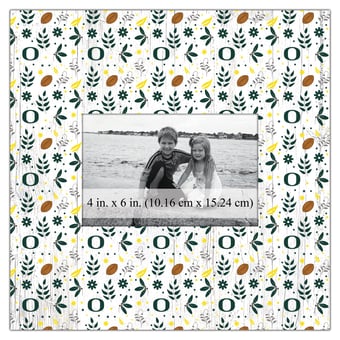 Oregon Ducks 10'' x 10'' Floral Pattern Frame
