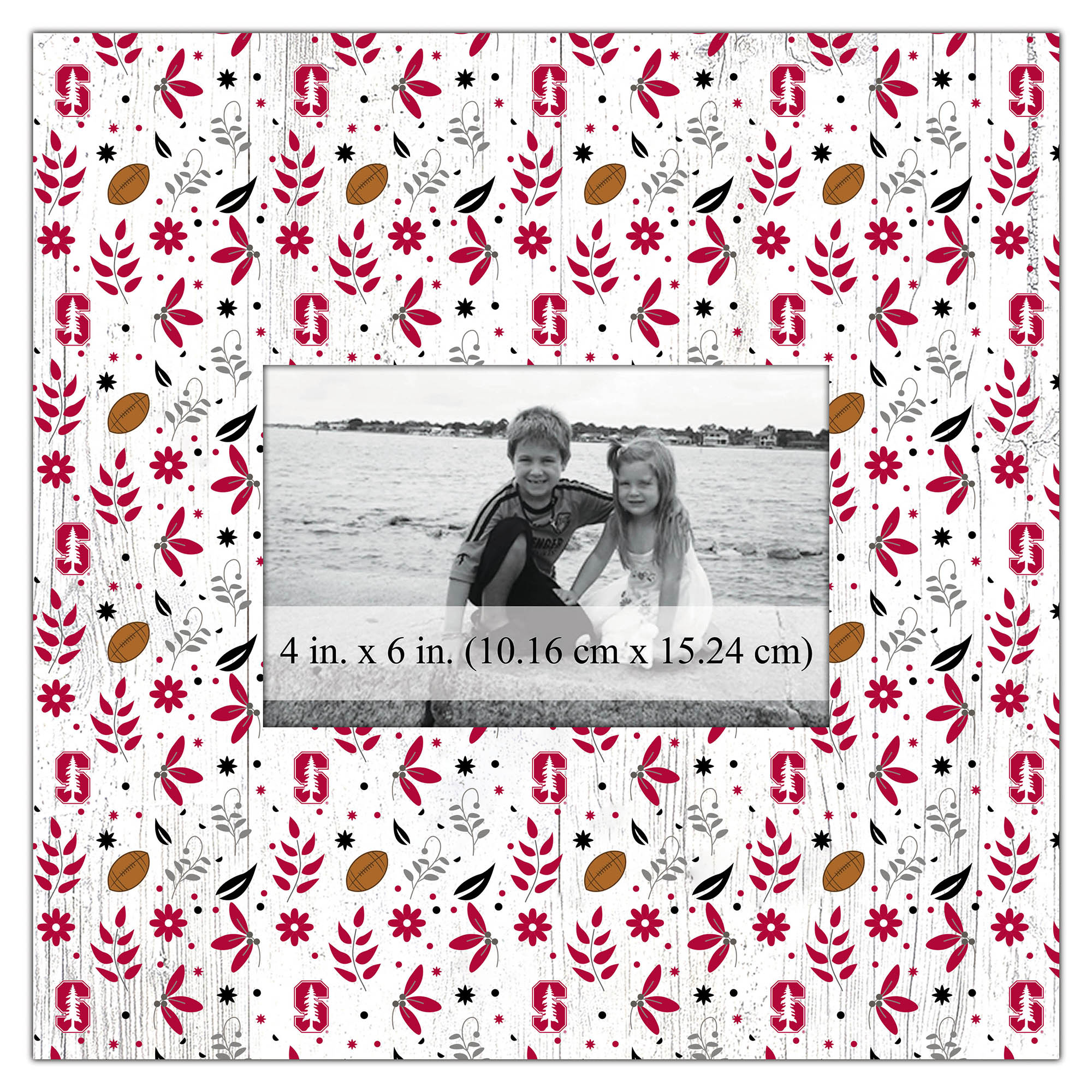 Stanford Cardinal 10'' x 10'' Floral Pattern Frame