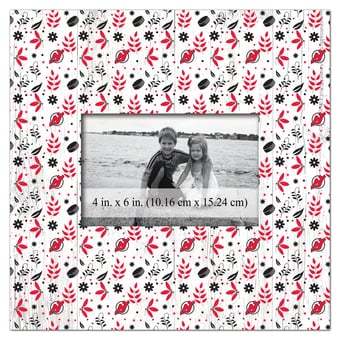 New Jersey Devils 10'' x 10'' Floral Pattern Frame