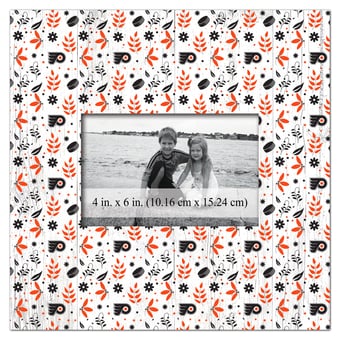 Philadelphia Flyers 10'' x 10'' Floral Pattern Frame