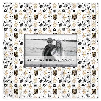 Vegas Golden Knights 10'' x 10'' Floral Pattern Frame