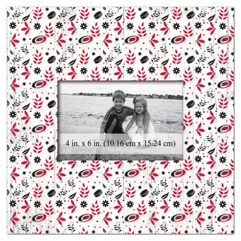 Carolina Hurricanes 10'' x 10'' Floral Pattern Frame