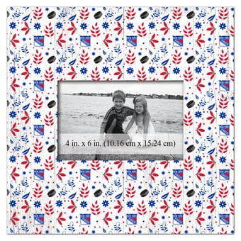 New York Rangers 10'' x 10'' Floral Pattern Frame
