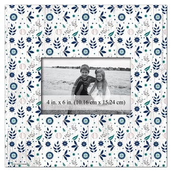 Seattle Mariners 10'' x 10'' Floral Pattern Frame