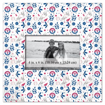 Texas Rangers 10'' x 10'' Floral Pattern Frame