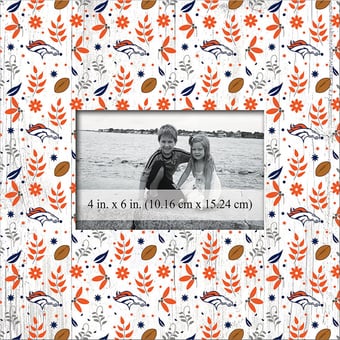 Denver Broncos 10'' x 10'' Floral Pattern Frame