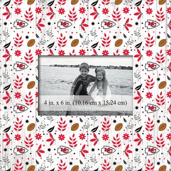 Kansas City Chiefs 10'' x 10'' Floral Pattern Frame