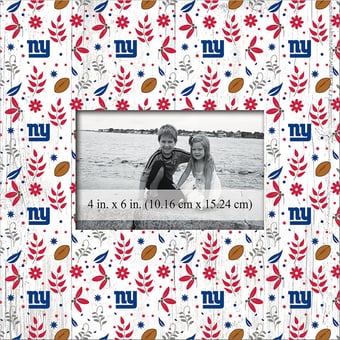 New York Giants 10'' x 10'' Floral Pattern Frame