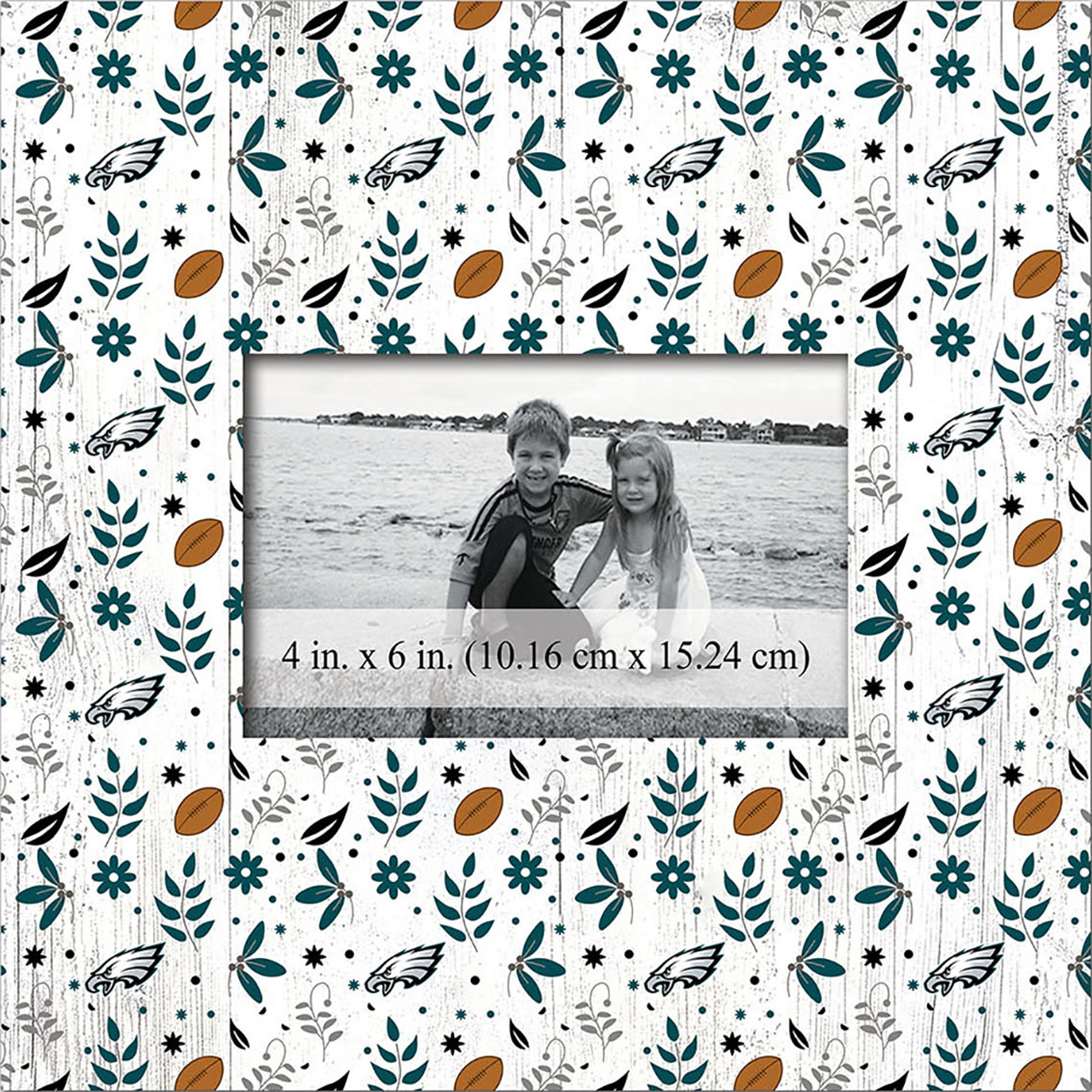 Philadelphia Eagles 10'' x 10'' Floral Pattern Frame