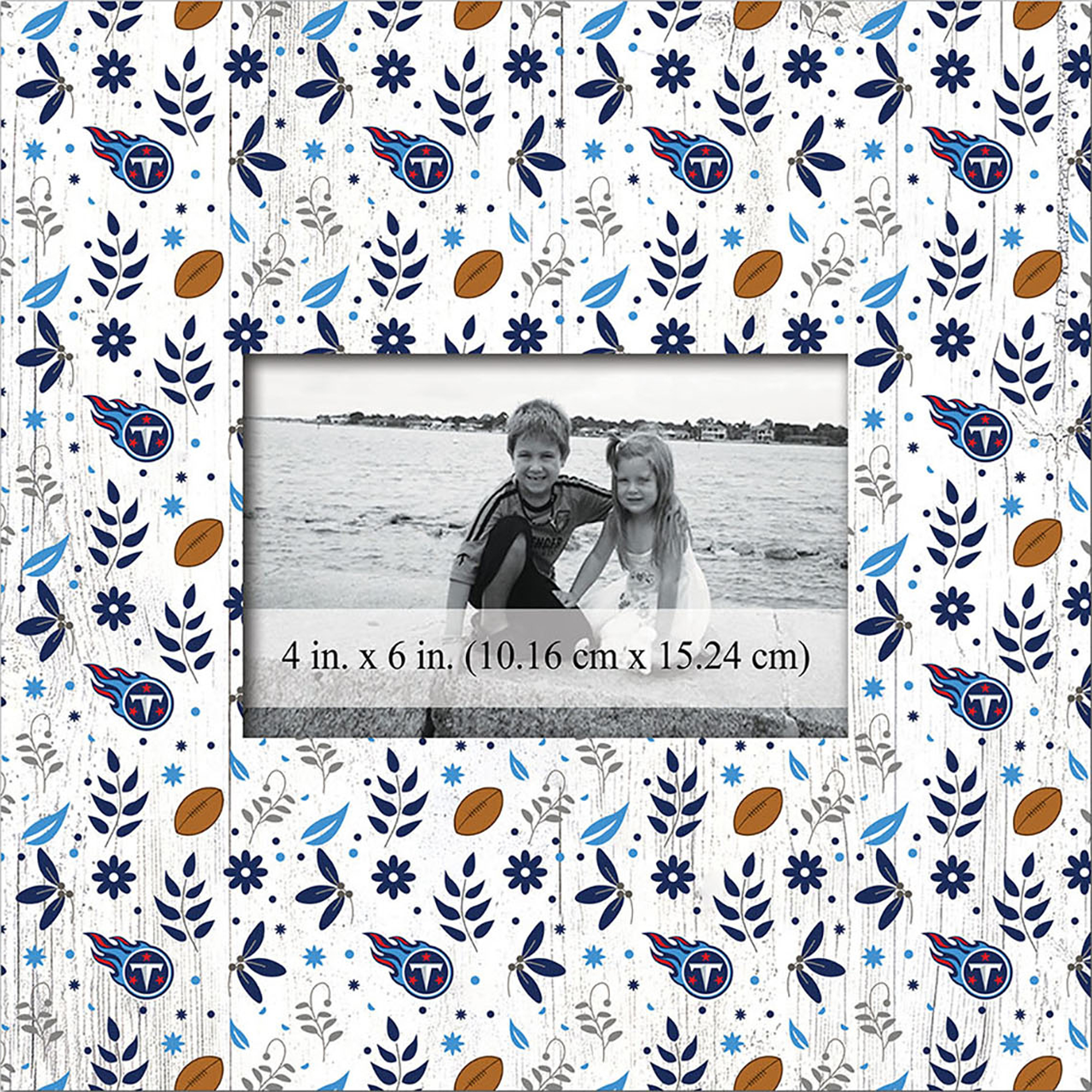 Tennessee Titans 10'' x 10'' Floral Pattern Frame