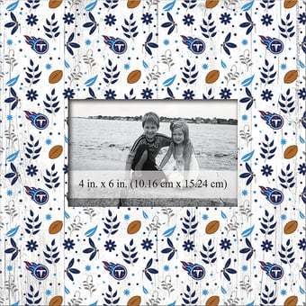 Tennessee Titans 10'' x 10'' Floral Pattern Frame