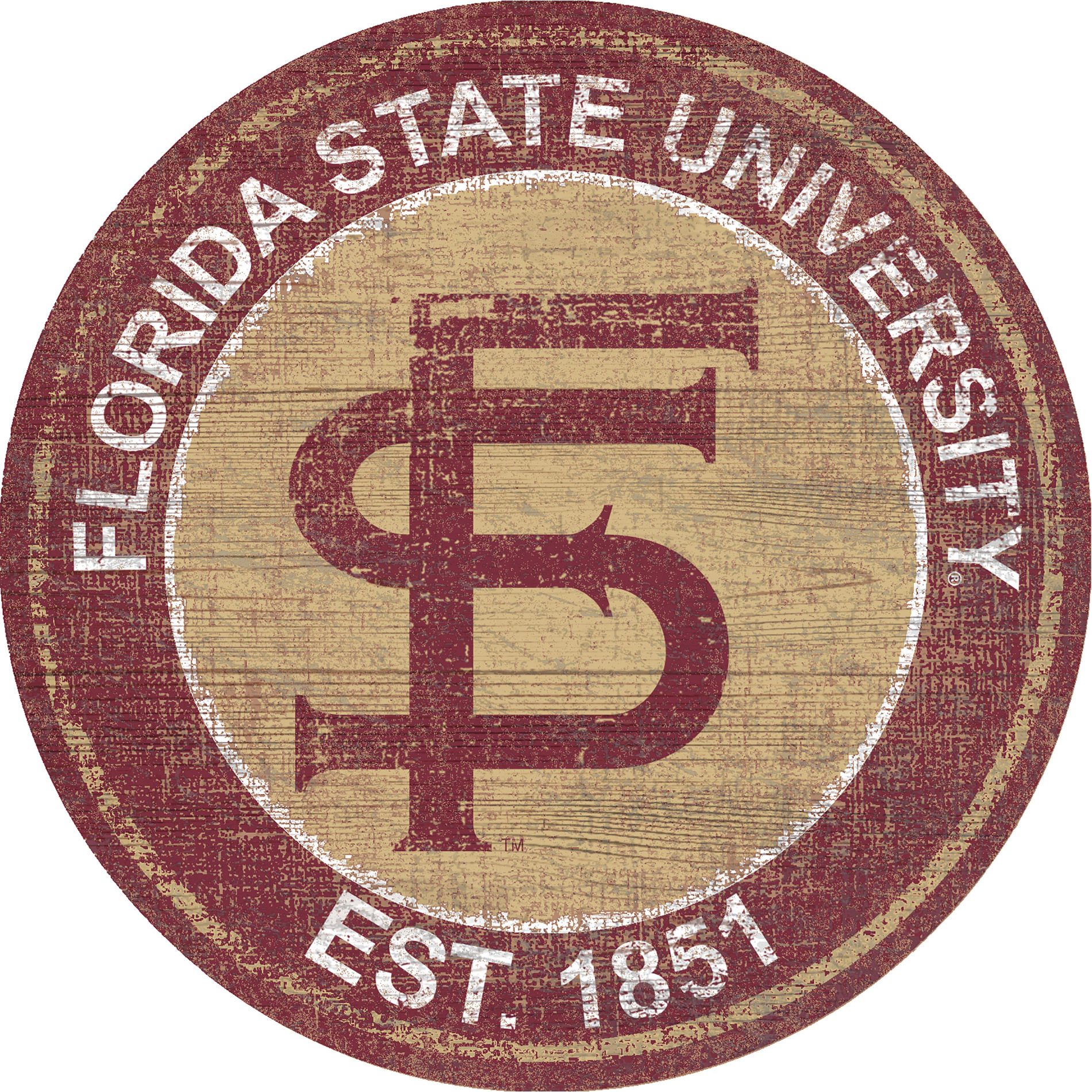 Florida State Seminoles 24'' Round Heritage Logo Sign