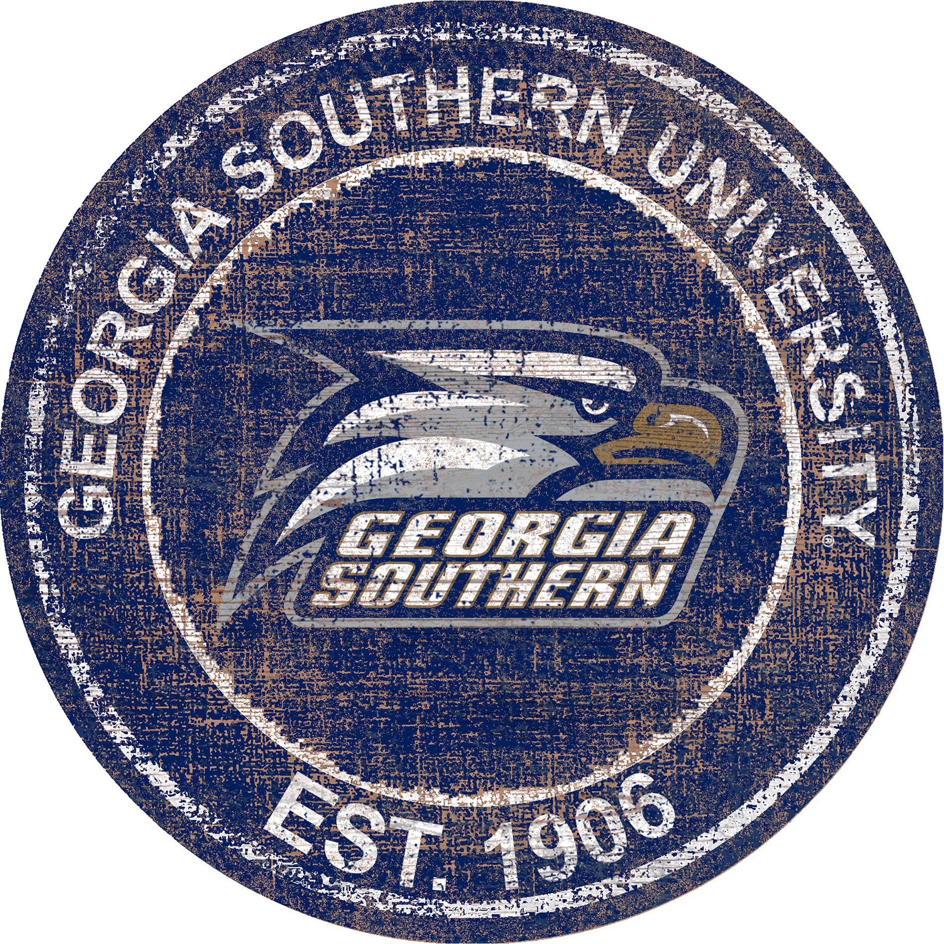 Georgia Southern Eagles 24'' Round Heritage Logo Sign