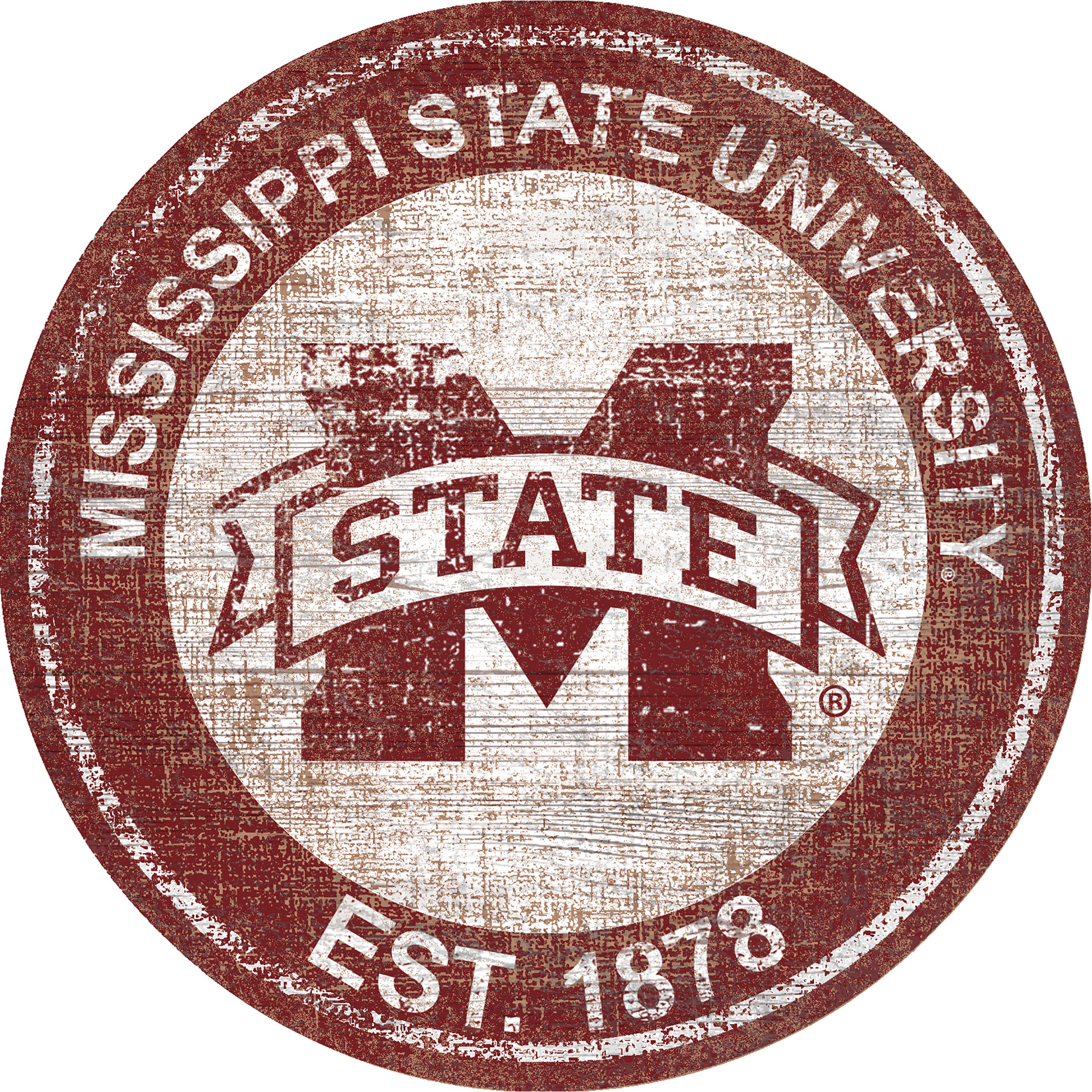 Mississippi State Bulldogs 24” Round Heritage Logo Sign Mississippi State Bulldogs 24” Round Heritage Logo Sign