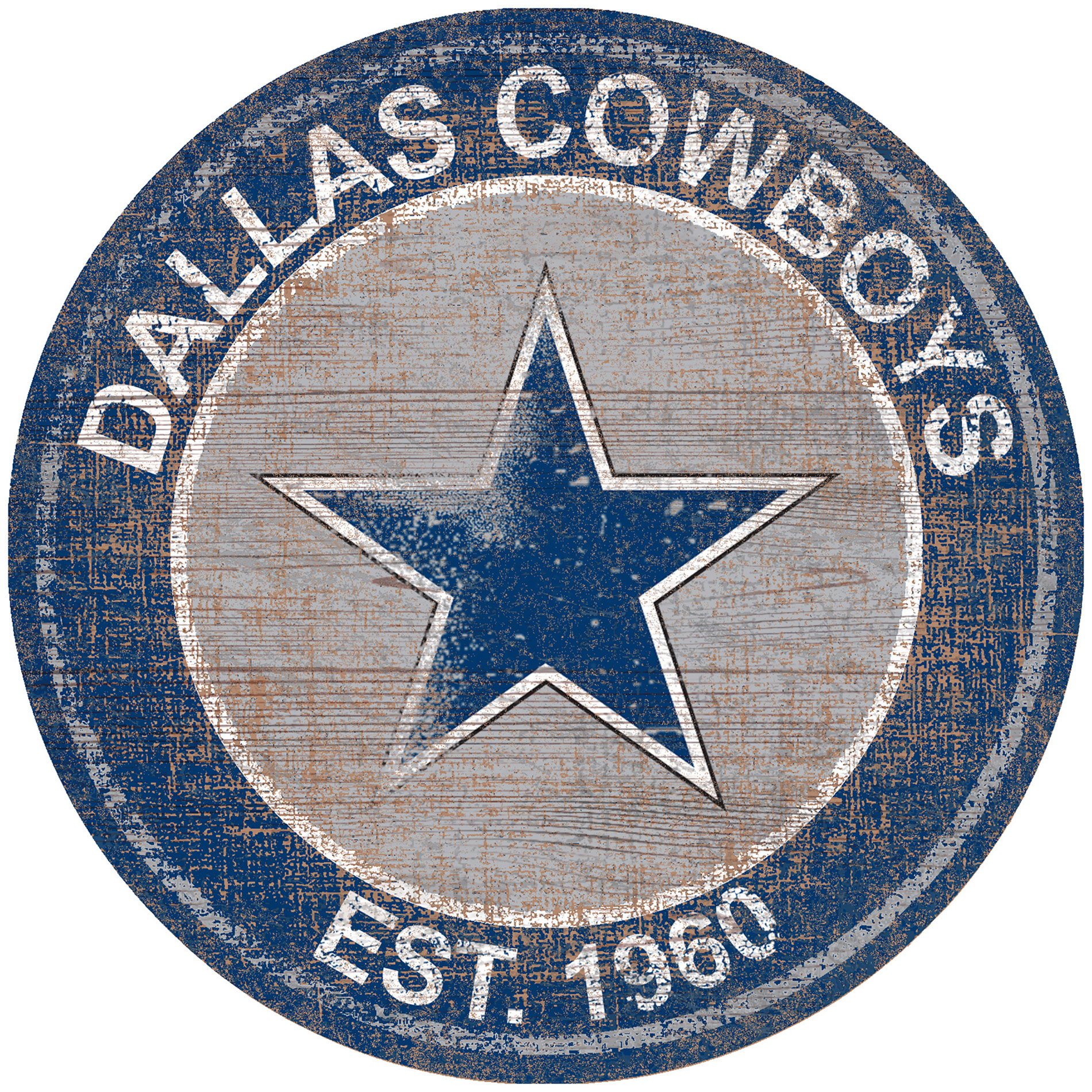 Dallas Cowboys 24'' Round Heritage Logo Sign