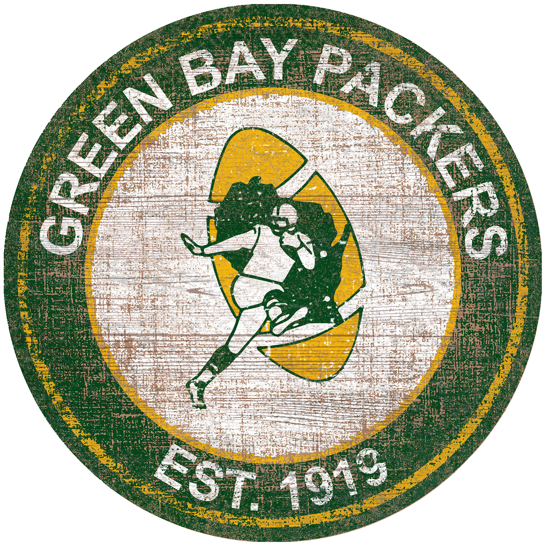 Green Bay Packers 24'' Round Heritage Logo Sign