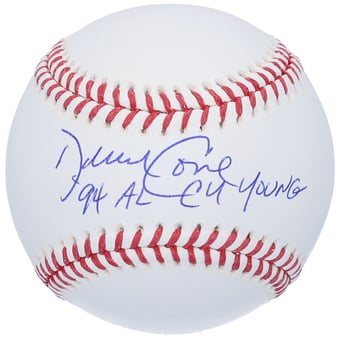 David Cone Kansas City Royals Autographed Baseball with "94 AL Cy Young" Inscription
