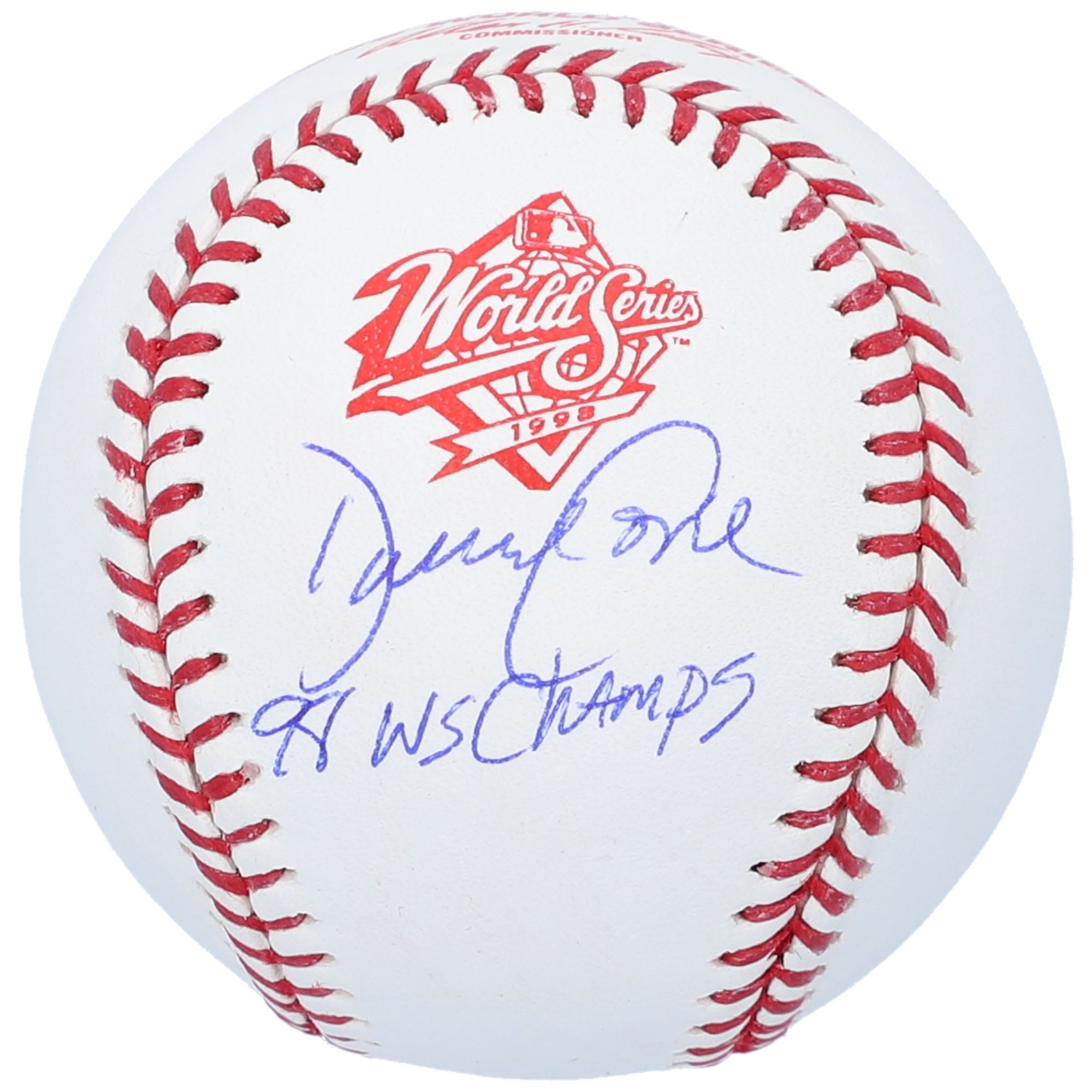 David Cone New York Yankees Autographed 1998 World Series Logo Baseball with "98 WS Champs" Inscription