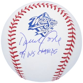 David Cone New York Yankees Autographed 1999 World Series Logo Baseball with "99 WS Champs" Inscription