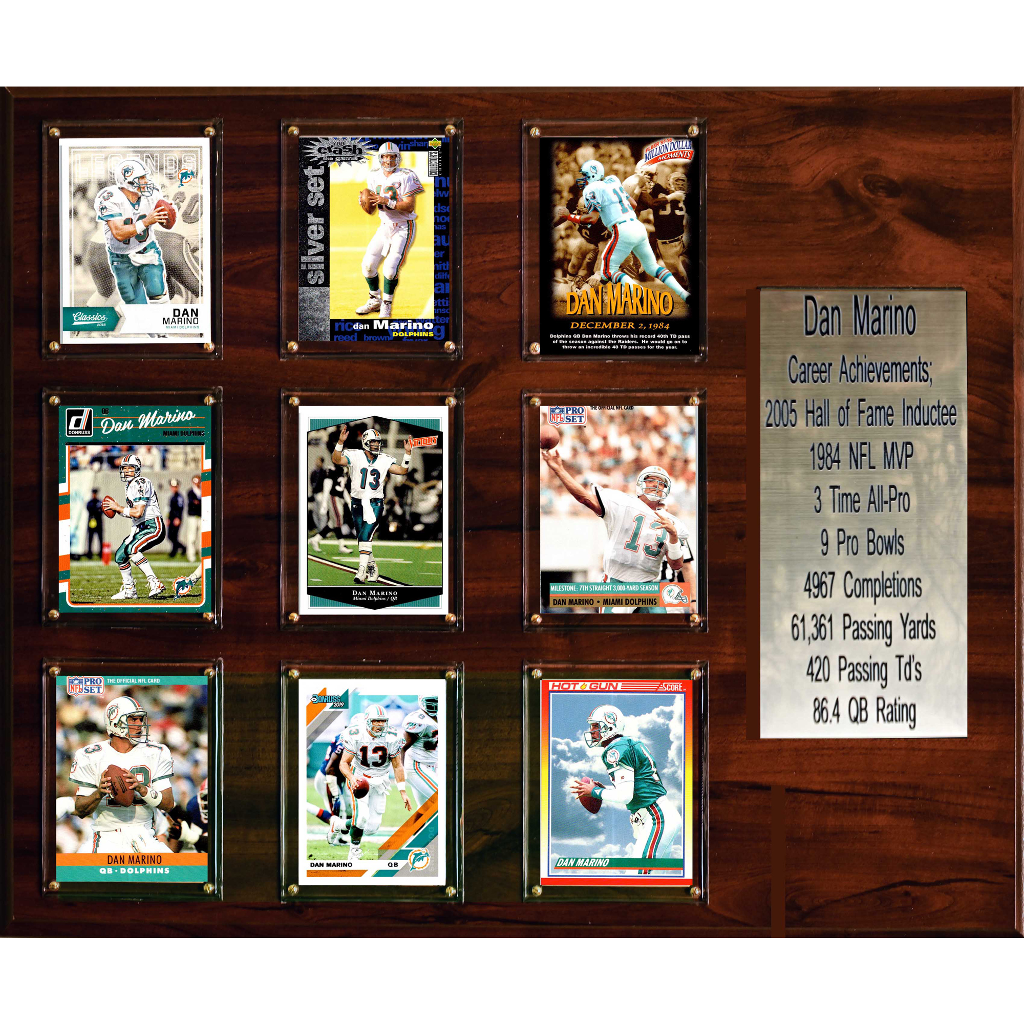 Dan Marino Miami Dolphins 15'' x 18'' Plaque