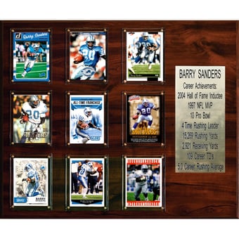 Barry Sanders Detroit Lions 15'' x 18'' Plaque