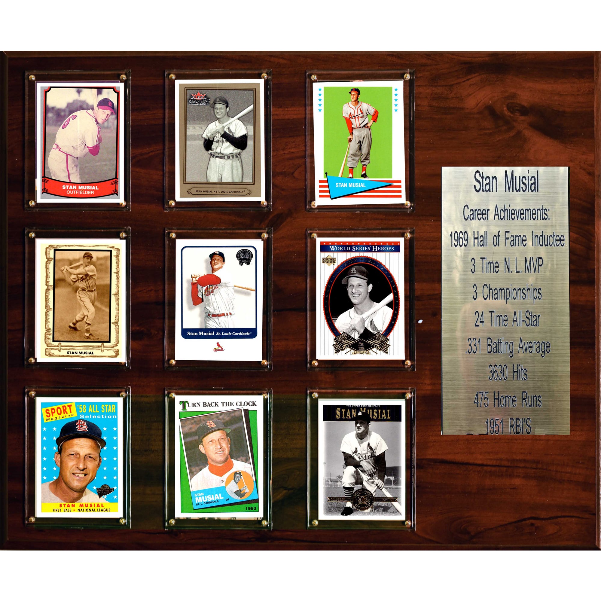 Stan Musial St. Louis Cardinals 15'' x 18'' Plaque